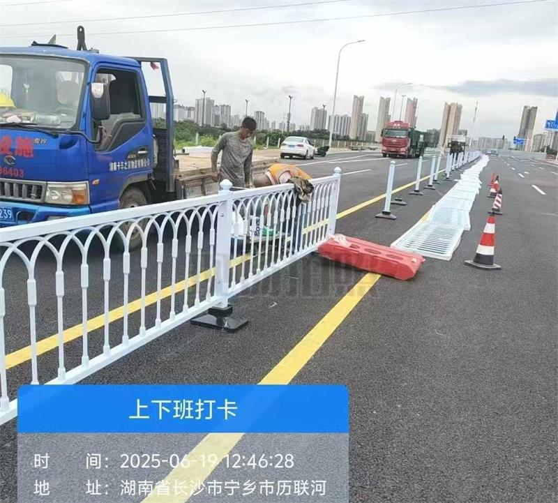 宁乡道路中央隔离护栏案例